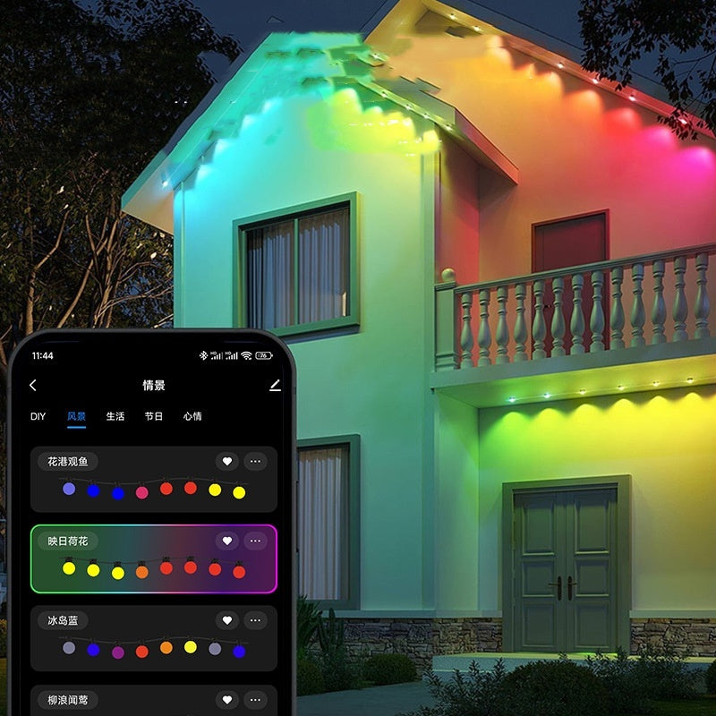 Permanent Outdoor Lights, White, LED Lights Smart RGB Lights Daily and Festive Up. AI Lighting Themes for Christmas APP Control
