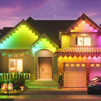 Permanent Outdoor Lights, White, LED Lights Smart RGB Lights Daily and Festive Up. AI Lighting Themes for Christmas APP Control
