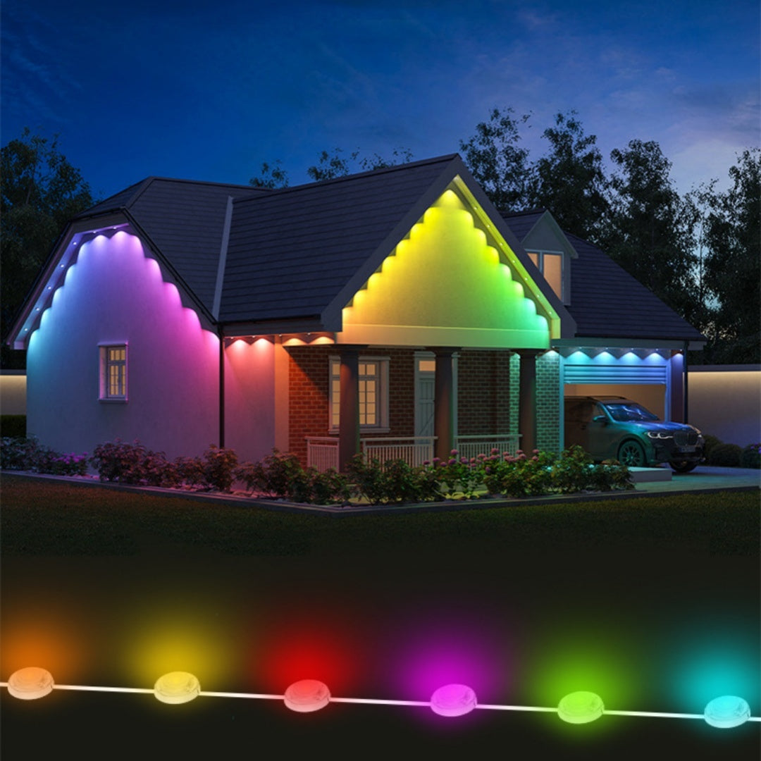 Permanent Outdoor Lights, White, LED Lights Smart RGB Lights Daily and Festive Up. AI Lighting Themes for Christmas APP Control