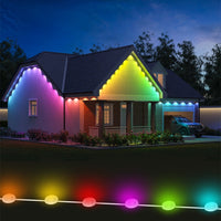 Permanent Outdoor Lights, White, LED Lights Smart RGB Lights Daily and Festive Up. AI Lighting Themes for Christmas APP Control