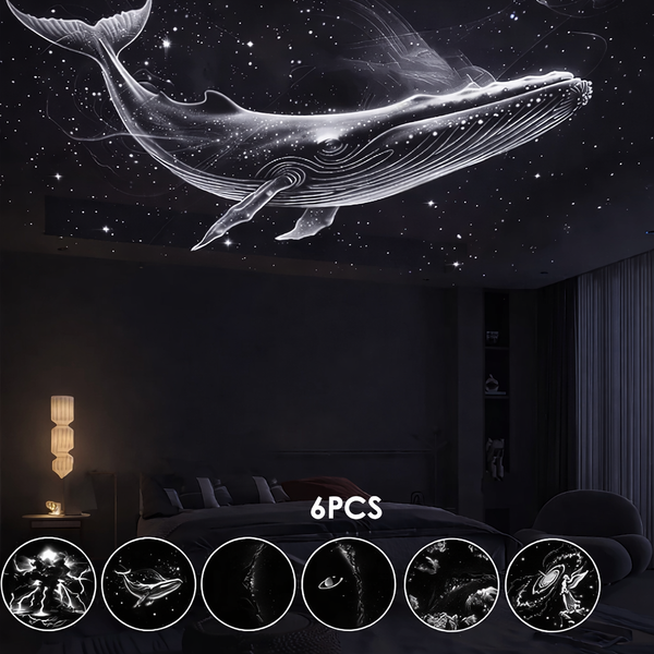 2-in-1 Galaxy Projector with Starry Sky Design and Night Light