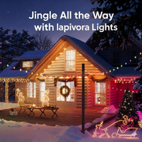 Permanent Outdoor Lights, White, LED Lights Smart RGB Lights Daily and Festive Up. AI Lighting Themes for Christmas APP Control