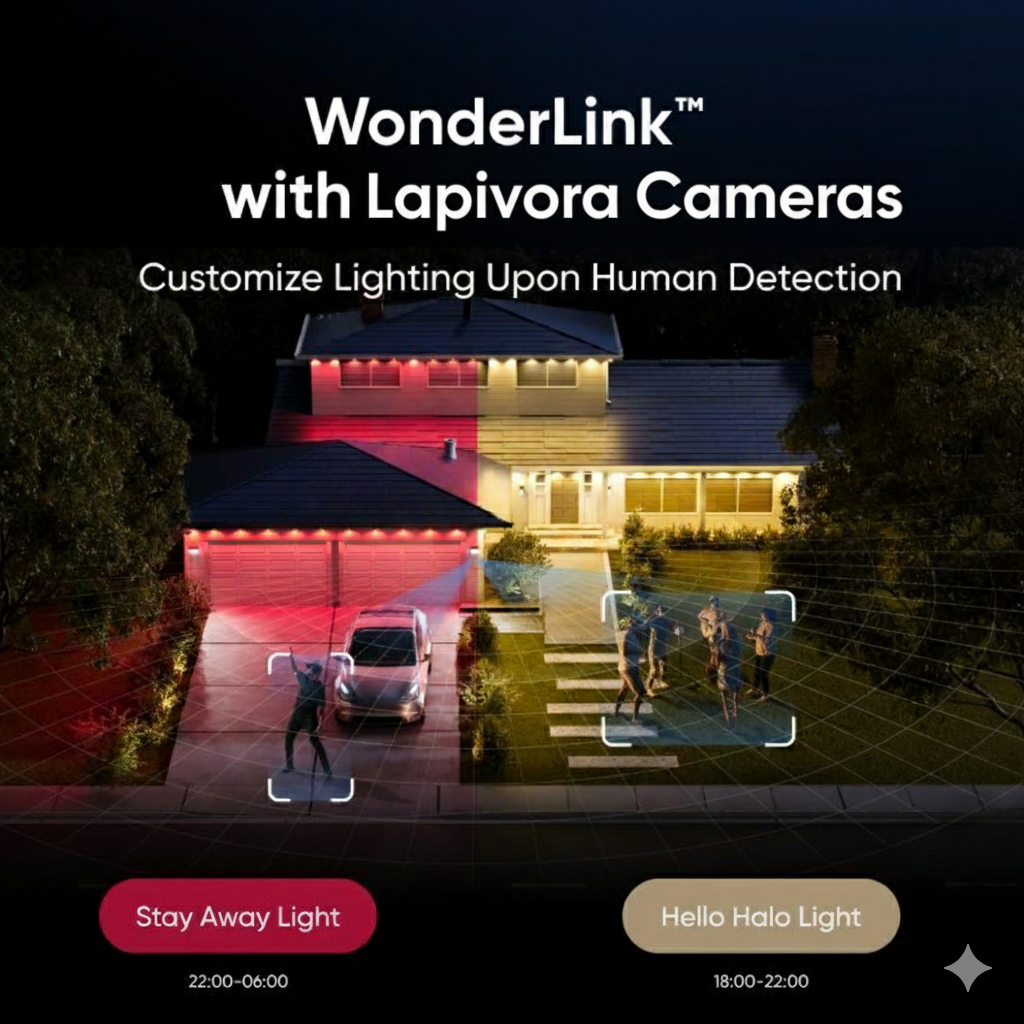 Permanent Outdoor Lights, White, LED Lights Smart RGB Lights Daily and Festive Up. AI Lighting Themes for Christmas APP Control