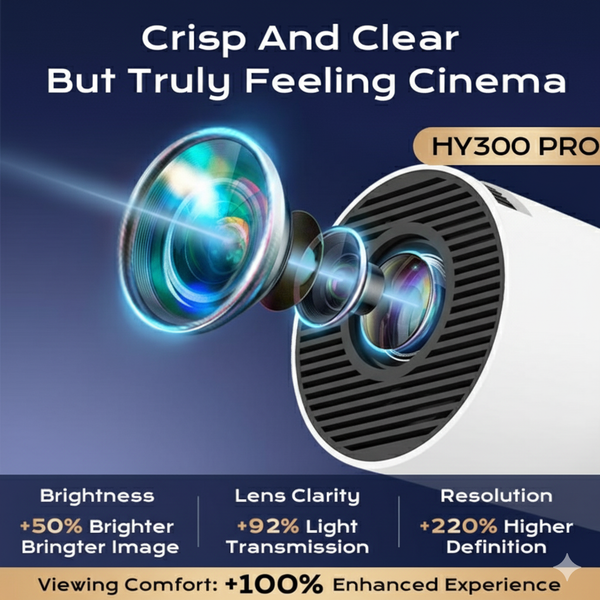 Outdoor Portable Projector Mini 4K Decoding Projector with 5G WiFi 6 & Bluetooth