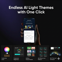 Permanent Outdoor Lights, White, LED Lights Smart RGB Lights Daily and Festive Up. AI Lighting Themes for Christmas APP Control