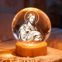 Christian 3D Crystal Ball LED Lamp Set