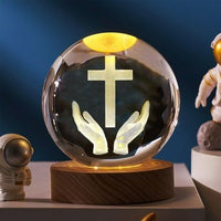 Christian 3D Crystal Ball LED Lamp Set