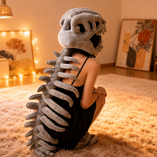 Cute Realistic Dinosaur Skeleton Plush Toy