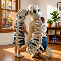 Cute Realistic Dinosaur Skeleton Plush Toy