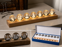 Christian 3D Crystal Ball LED Lamp Set