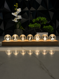 Christian 3D Crystal Ball LED Lamp Set