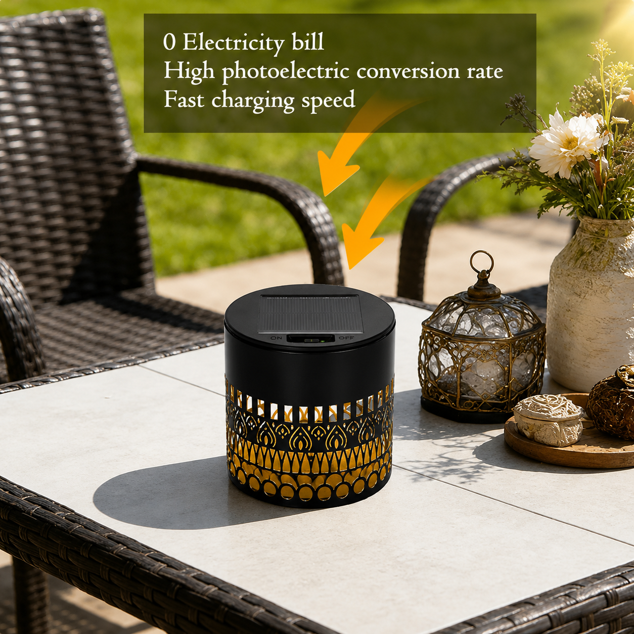 Solar Outdoor Wall Light Projector
