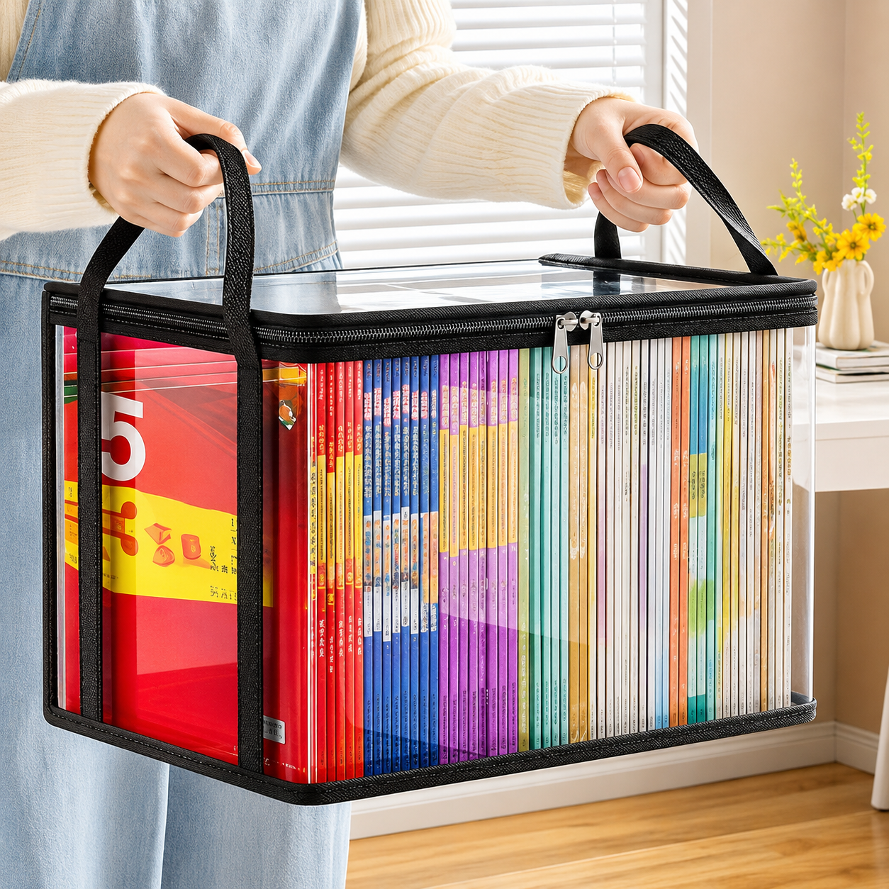 Boîtes de rangement transparentes pliables